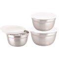 Set 2 x 3 Boluri Inox cu Capace din Plastic, Grunberg