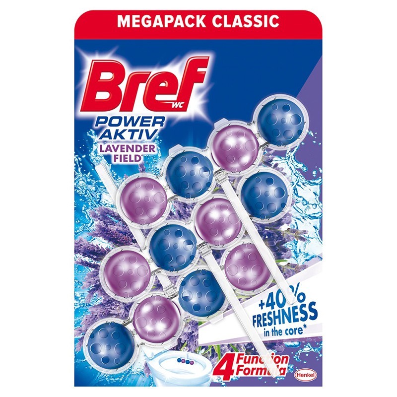 Set 2 x 3 Odorizante Toaleta Bref Power Aktiv Lavanda