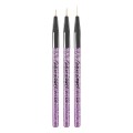 Set 2 x 3 Pensule Nail Art pentru Linii Fine SensoPRO Milano, Purple