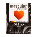 Set 2 x 3 Prezervative Masculan XXL Black