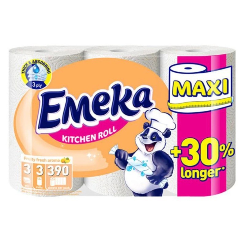 Set 2 x 3 Prosoape de Hartie Emeka Fruity Fresh, 3 Straturi