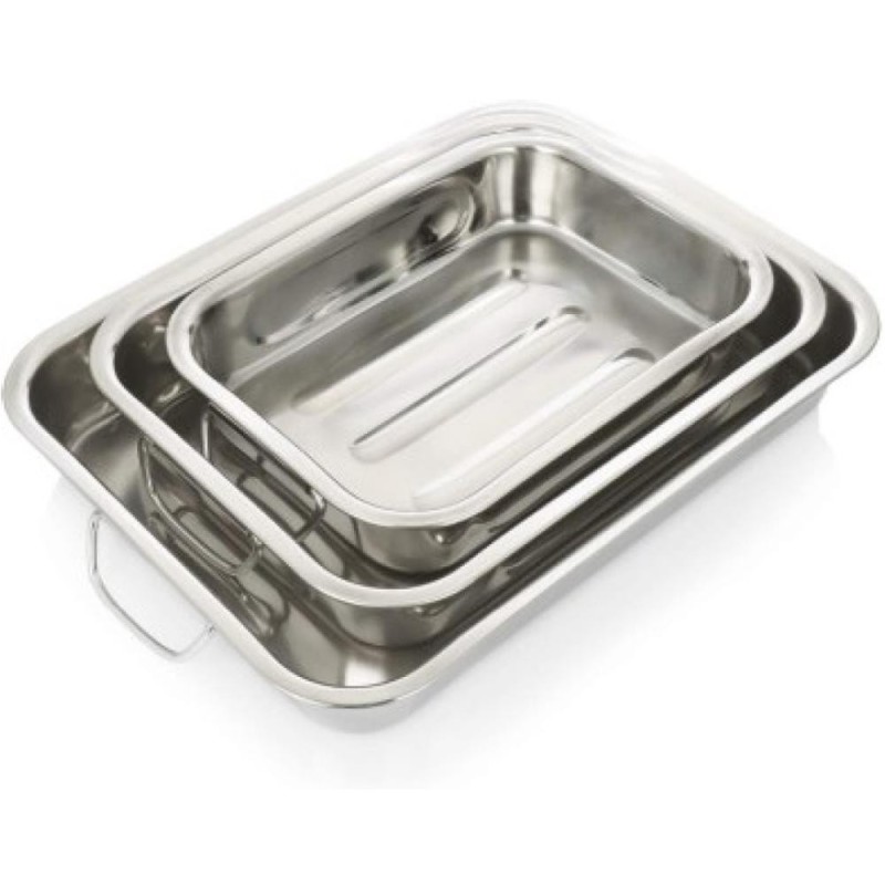 Set 2 x 3 Tava pentru Cuptor, din Inox, Grunberg