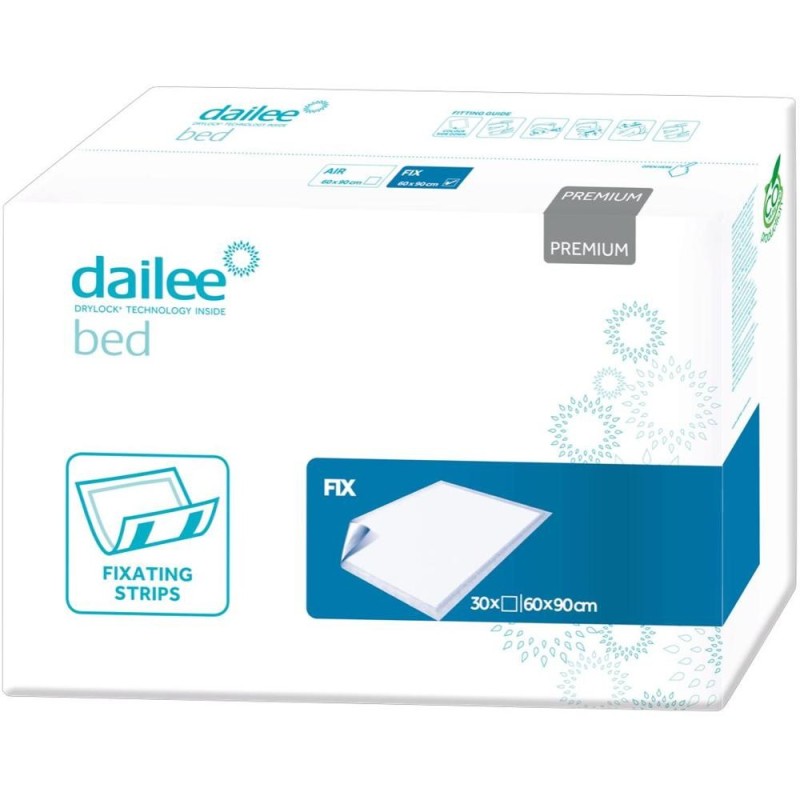 Set 2 x 30 Paturici Absorbante pentru Pat, Dailee Bed Premium Fix, 60 x 90 cm