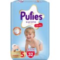 Set 2 x 32 Scutece Pufies Supreme Pants, Marimea 5 Junior, 12-17 kg