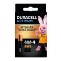 Set 2 x 4 Baterie Alcalina Duracell Optimum R3 (AAA), Blister