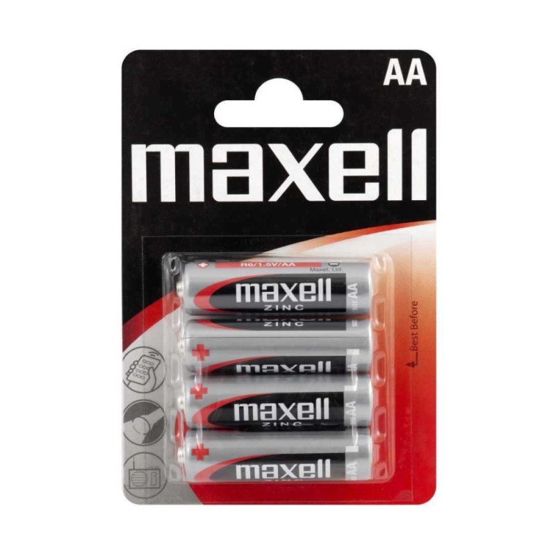 Set 2 x 4 Baterii Zinc AA R6, Maxell