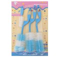 Set 2 x 4 Perii Curatare Sticle si Borcane, Albastru
