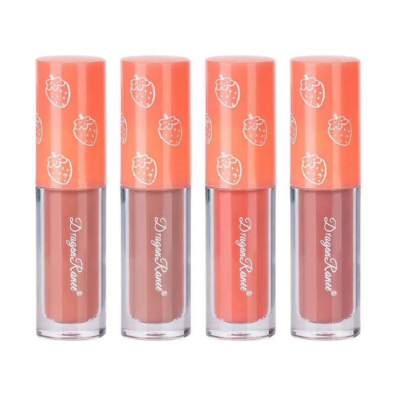 Set 2 x 4 Rujuri Lichide Mate Ranee Matte Lipstick, Strawberry, A