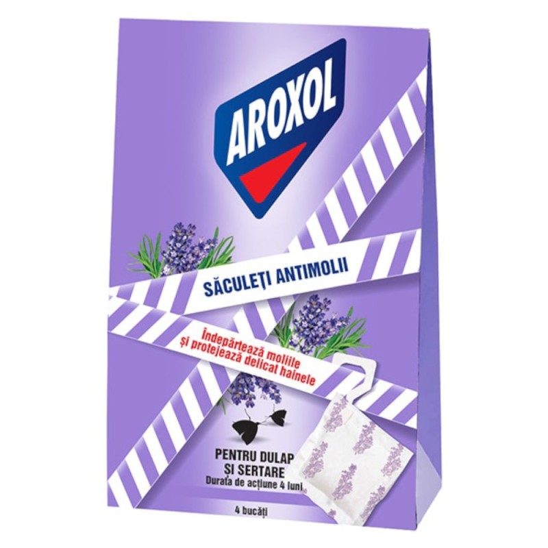 Set 2 x 4 Saculeti Antimolii Aroxol Lavanda