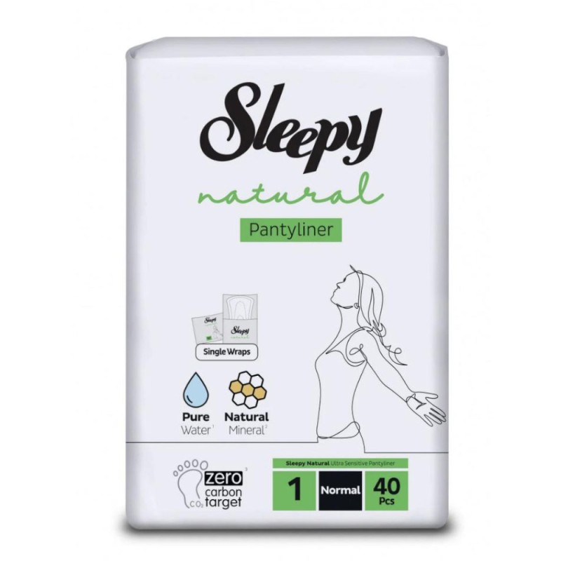Set 2 x 40 Absorbante Dama Sleepy Natural, Zilnice, 1 Picatura