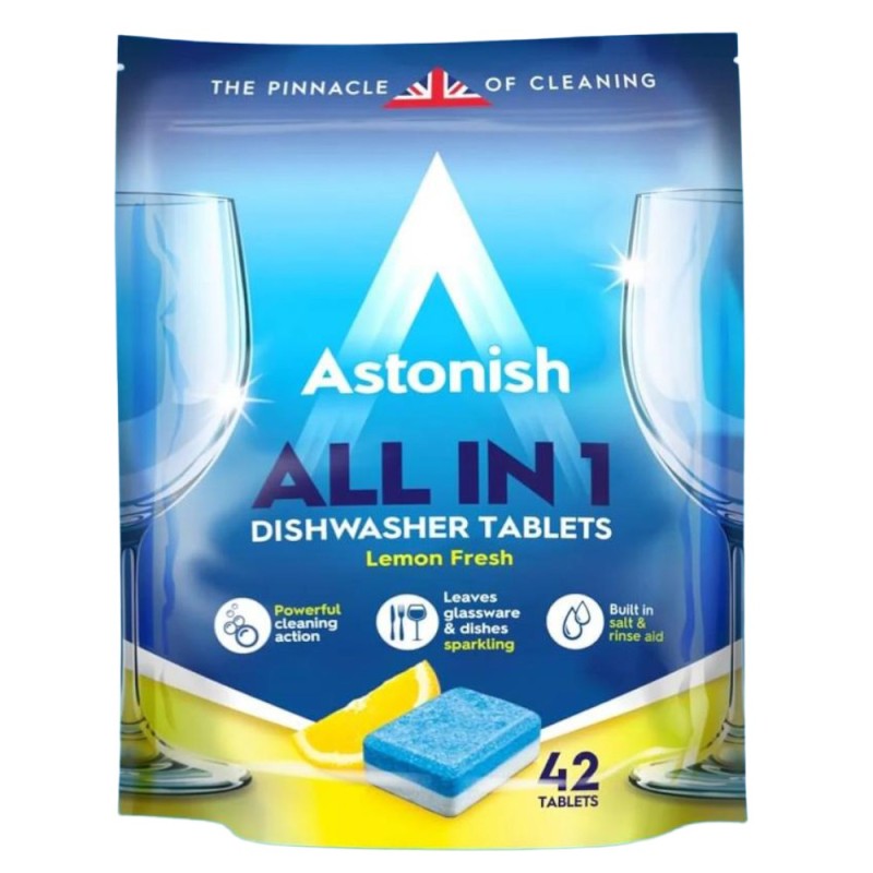 Set 2 x 42 Tablete pentru Masina de Spalat Vase All in 1, Astonish