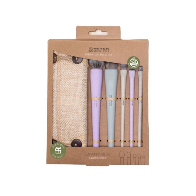 Set 2 x 5 Pensule din Fibre Naturale Beter Make Up