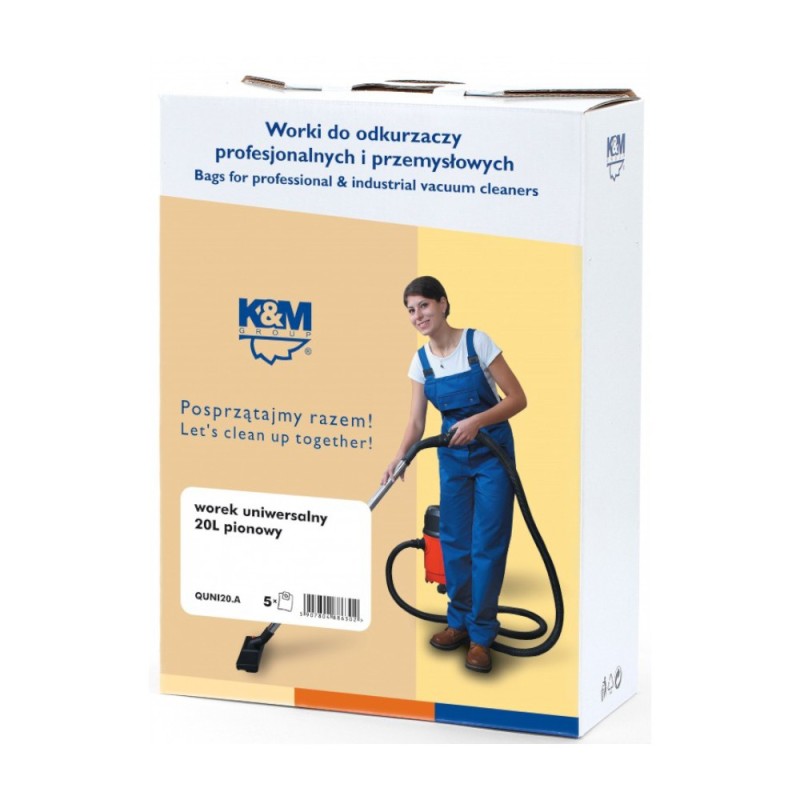 Set 2 x 5 Saci Aspirator Universal 20 l, Hartie, K&M