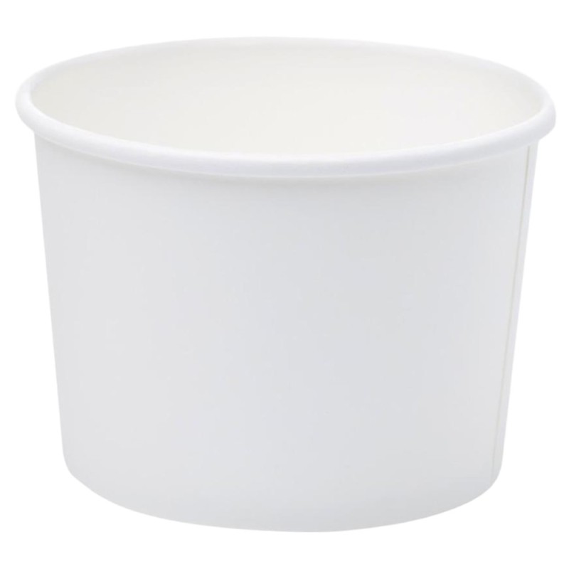 Set 2 x 50 Boluri din Carton, 480 ml, Biodegradabile, PLA Albe, 115 mm