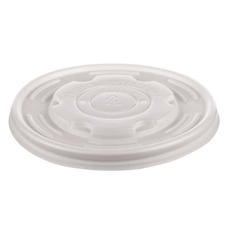 Set 2 x 50 Capace Biodegradabile, Compostabile, Albe, Diametru 115 mm