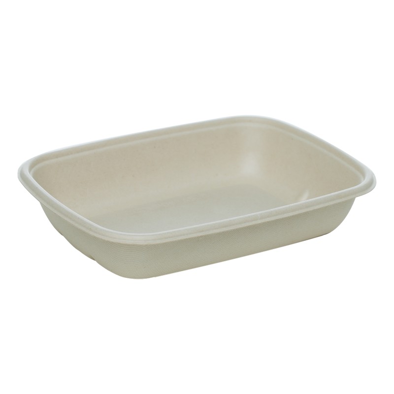 Set 2 x 50 Caserole Biodegradabile, Compostabile Natur, 23x16 cm, 1000 ml