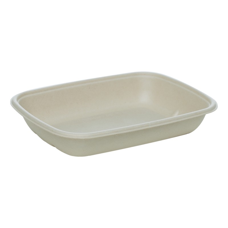 Set 2 x 50 Caserole Biodegradabile, Compostabile Natur, 23x16 cm, 750 ml