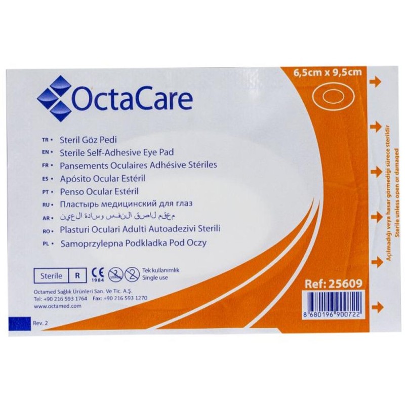Set 2 x 50 Comprese Sterile pentru Ochi OctaCare, 6.5 x 9.5 cm