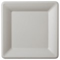 Set 2 x 50 Farfurii Biodegradabile, Compostabile, Patrate, Albe, 25 cm