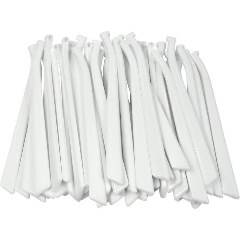 Set 2 x 50 Manere din Plastic pentru Perii Aplicatoare, Prima, Albe