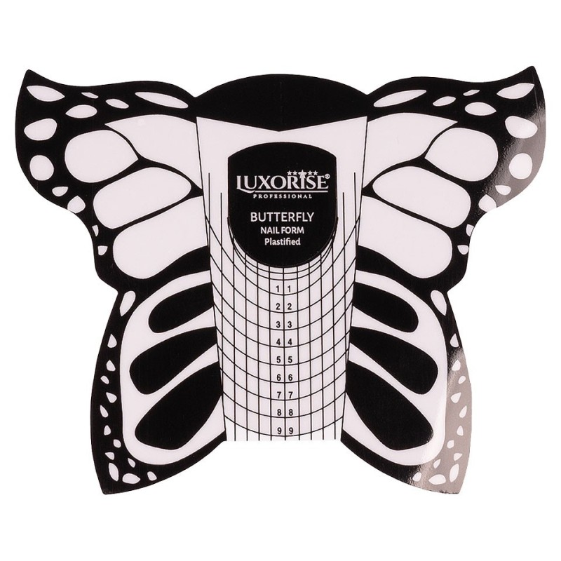 Set 2 x 50 Sabloane Constructie Unghii Luxorise Plastifiate Fluture