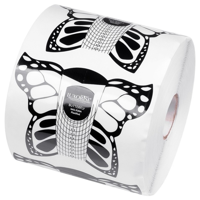 Set 2 x 500 Sabloane Constructie Unghii Luxorise Plastifiate Fluture
