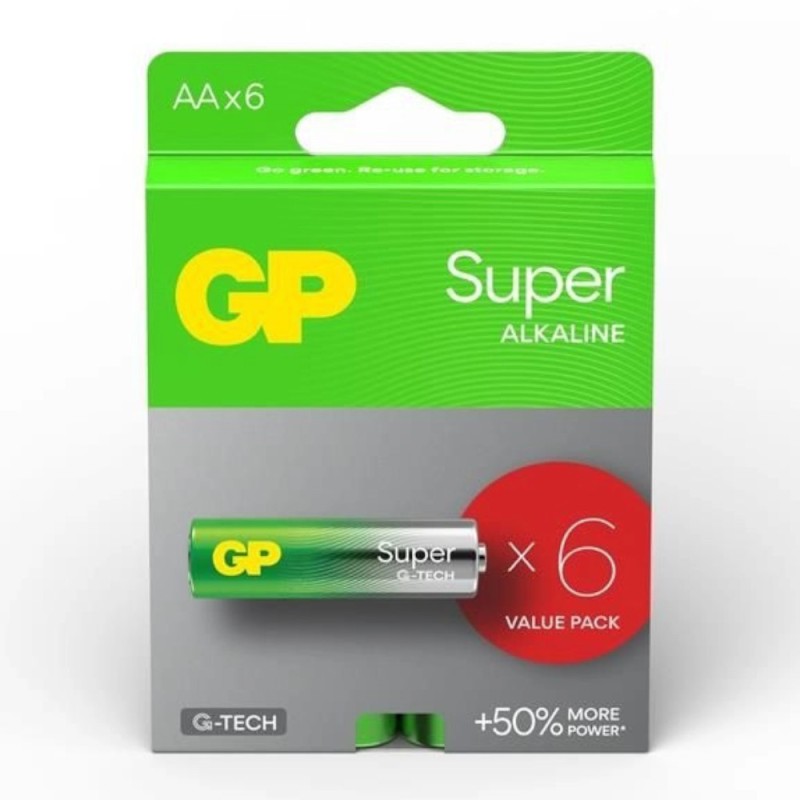 Set 2 x 6 Baterie Alcalina Super GP R6 (AA)