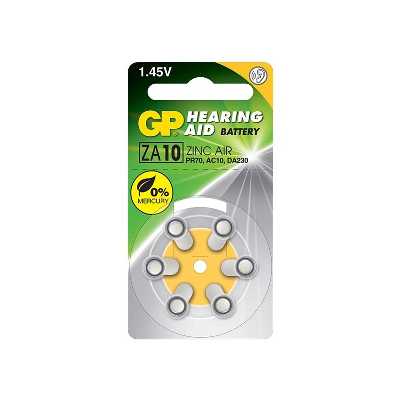 Set 2 x 6 Baterii pentru Aparat Auditiv GP 5.8 x 3.6 mm