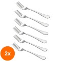 Set 2 x 6 Furculite din Inox, Grunberg Gr183