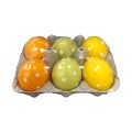 Set 2 x 6 Lumanari Ou din Parafina, cu Buline, Diverse Culori