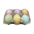 Set 2 x 6 Lumanari Ou din Parafina, Diverse Culori Pastelate