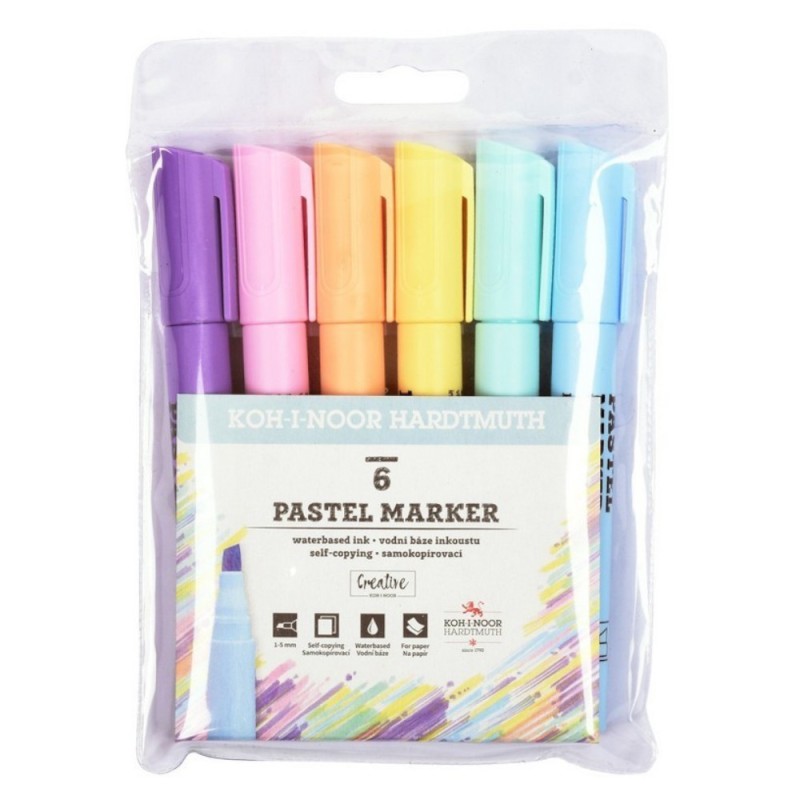 Set 2 x 6 Markere Evidentiator Culori Pastel