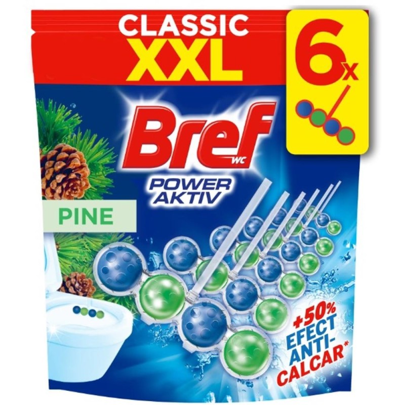 Set 2 x 6 Odorizante Toaleta Bref Aktiv Power, Pin, 50 g