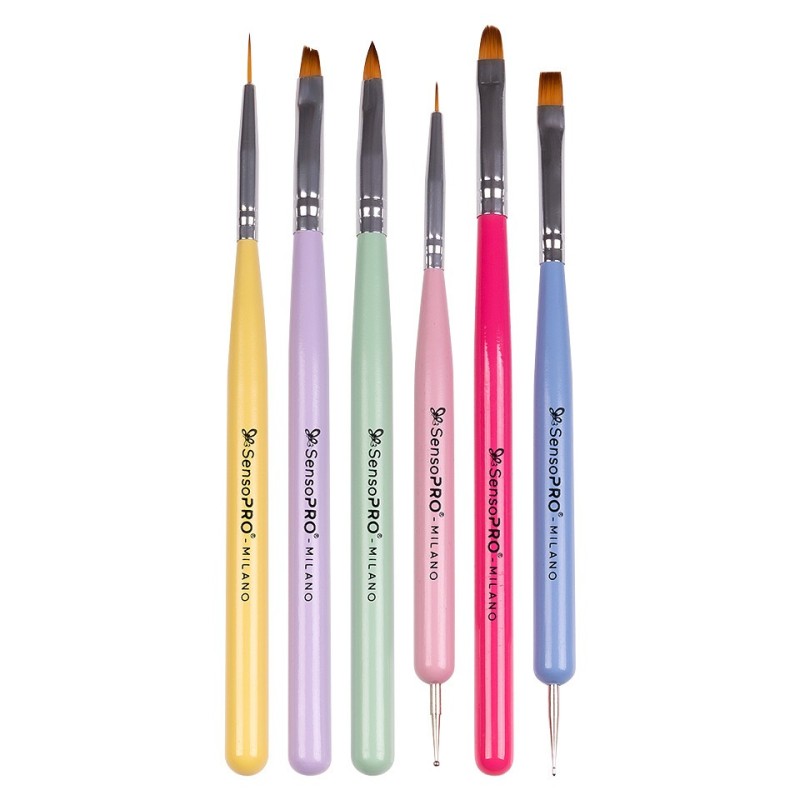 Set 2 x 6 Pensule Manichiura Unghii False SensoPRO Milano