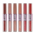 Set 2 x 6 Rujuri Lichide 2 In 1 Qibest Double Touch Matte Liquid Lipstick & Glitter Lip Gloss