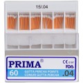 Set 2 x 60 Conuri Gutta Percha ISO 15, Alb, Marimea 4, pentru Obturare Canale Radiculare