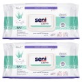 Set 2 x 68 Servetele Umede Igienice Incontinenta cu Capac Seni Care Aloe Vera si Alantoina