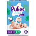Set 2 x 70 Scutece Pufies Sensitive Maxi, Marimea 2 Mini, 4-8 kg