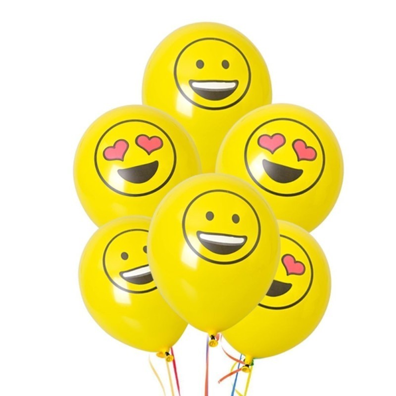 Set 2 x 8 Baloane Classic Smile, Mix Desene, Latex