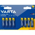 Set 2 x 8 Baterie Alcalina R3 (AAA)Blister, High Energy Varta