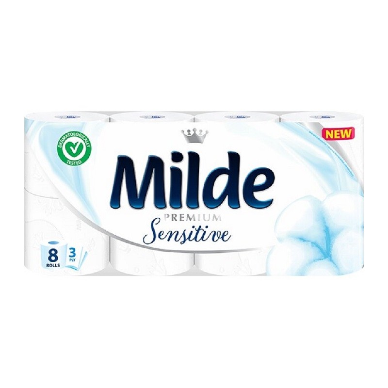 Set 2 x 8 Role Hartie Igienica Milde Sensitive Strong & Soft 3 Straturi