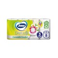 Set 2 x 8 Role Hartie Igienica Zewa Deluxe Camomile Comfort, 3 Straturi