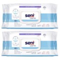 Set 2 x 80 Servetele Umede Igienice Incontinenta cu Capac Seni Care Vitamina E si Alantoina