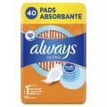Set 2 x Absorbante Always Ultra Normal, Marimea 1, 40 Bucati