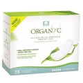 Set 2 x Absorbante din Bumbac Organic, Flux Menstrual Abundent, 4 Pachete x 7 Bucati, Organyc