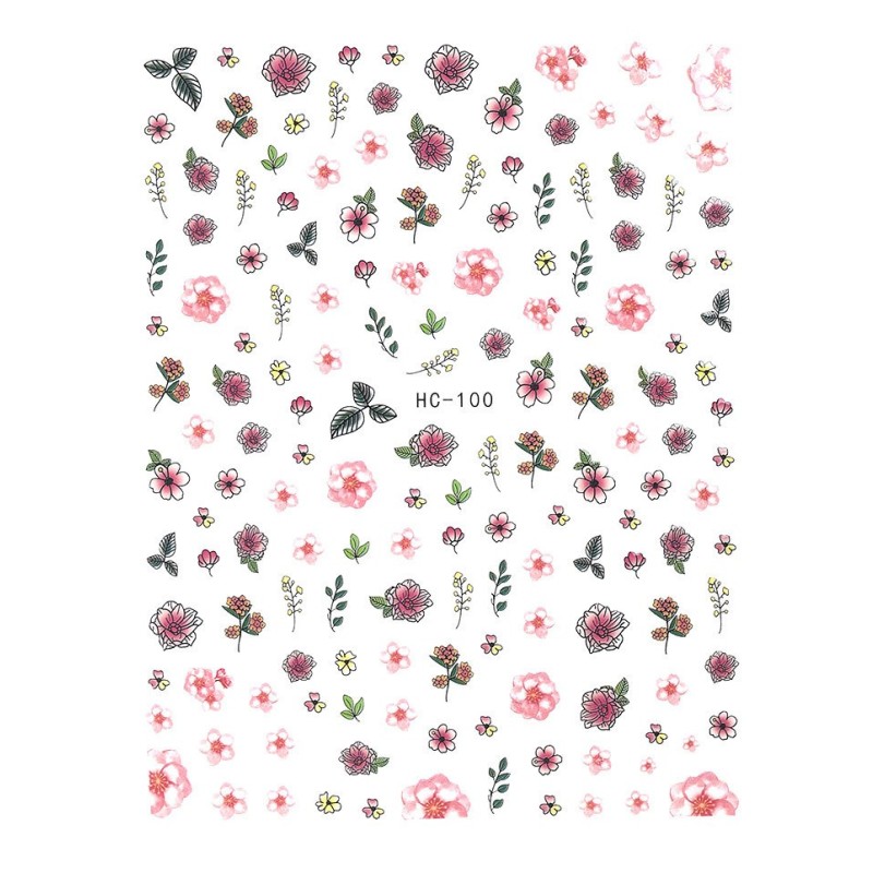 Set 2 x Abtibild Unghii SensoPRO Milano Bliss Flower, Model Hc-100