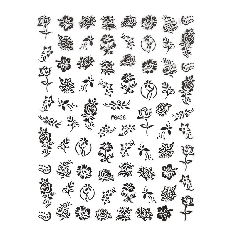 Set 2 x Abtibild Unghii SensoPRO Milano Flowers First, Model Wg428