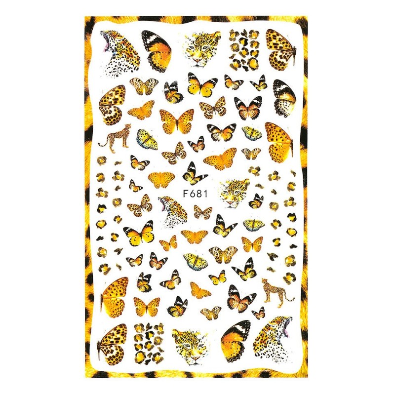 Set 2 x Abtibild Unghii SensoPRO Milano Rare Butterfly, Model F681