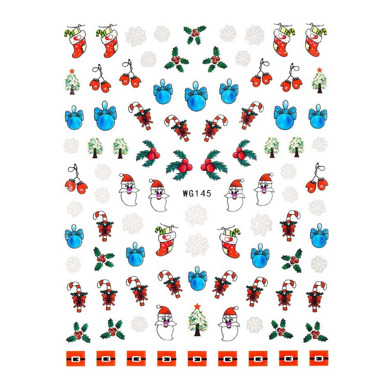 Set 2 x Abtibild Unghii SensoPRO Milano Snappy Winter, Model Wg145