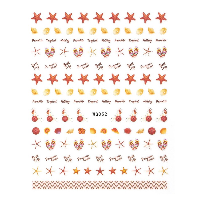 Set 2 x Abtibild Unghii SensoPRO Milano Summer Holiday, Model Wg052